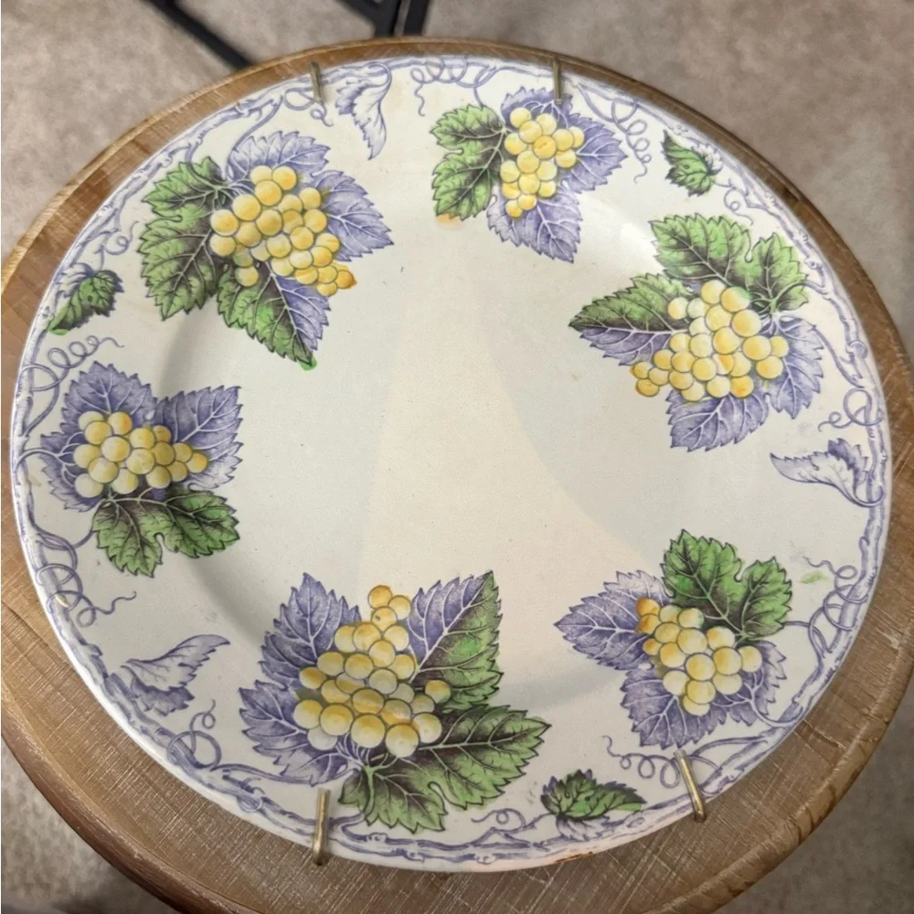Ironstone grape design plate
